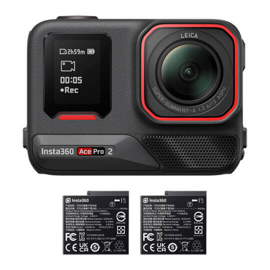 מצלמת אקסטרים Insta360 &lrm;Ace Pro 2 Dual Battery Combo