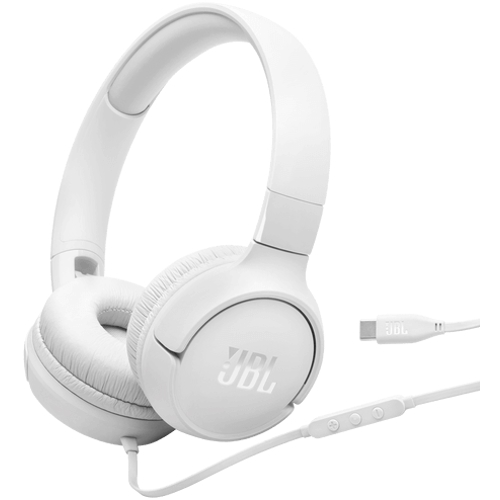 אוזניות On-Ear חוטיות JBL &lrm;Tune 520 Type-C - לבן
