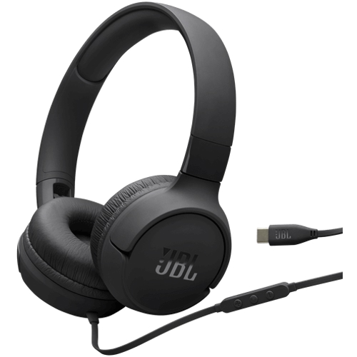 אוזניות On-Ear חוטיות JBL &lrm;Tune 520 Type-C - שחור