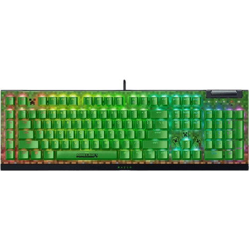 מקלדת גיימינג מכאנית חוטית Razer &lrm;Blackwidow V4 X Minecraft Edition