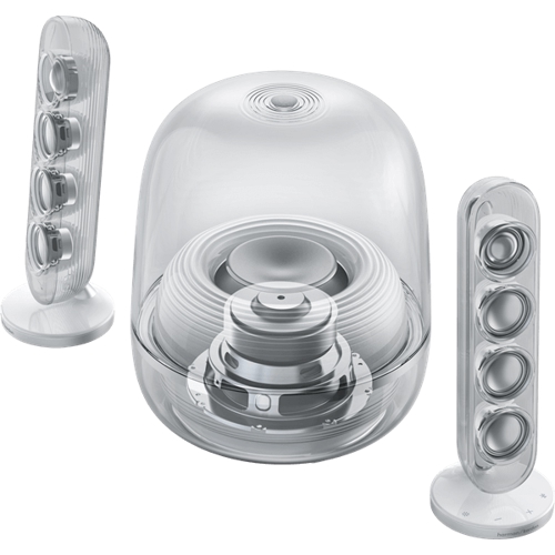רמקולים אלחוטיים 2.1 ערוצים כולל סאב-וופר Harman Kardon &lrm;SoundSticks 5 לבן