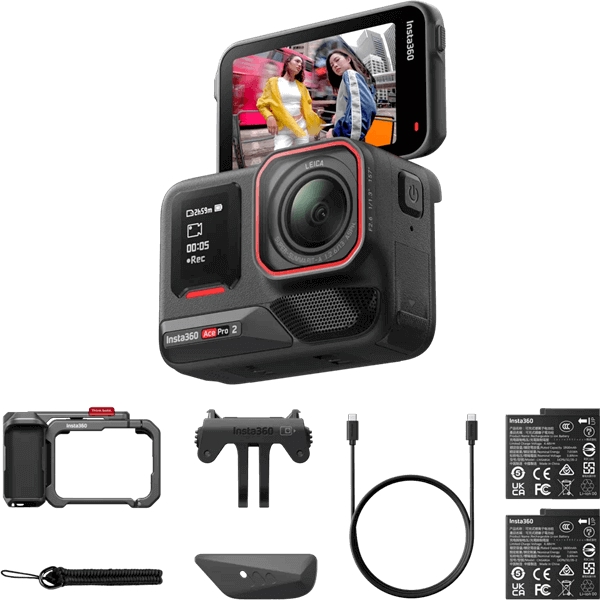 קיט מצלמת אקסטרים Insta360 &lrm;Ace Pro 2 Dual Battery Xplorer Bundle