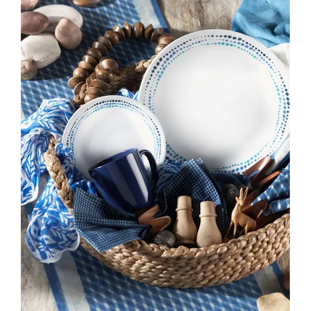 סט צלחות קורל 36 חלקים ל-12 סועדים corning by corelle