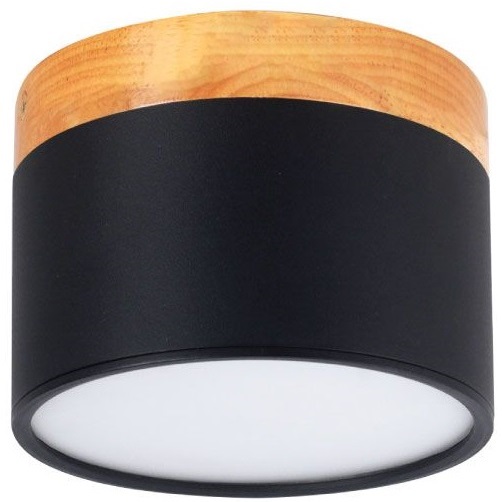 גוף תאורה דקורטיבי צמוד תקרה Omega 10W &lrm;CHIC שחור/עץ