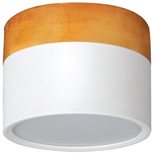 גוף תאורה דקורטיבי צמוד תקרה Omega 10W &lrm;CHIC לבן/עץ
