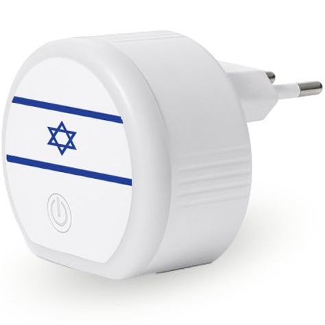 מנורת לילה בעיצוב דגל ישראל כולל מטען Sigma 3W &lrm;OM-NIGHTLIGHT-CHRG-IL