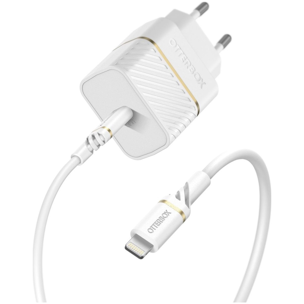 מטען מהיר 20W וכבל OtterBox Lightning to USB-C &lrm;Fast Charge 20W Wall Charging Lightning to USB-C