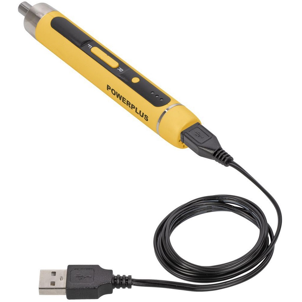 מברג דיוק נטען 4v כולל 15 ראשים powerplus