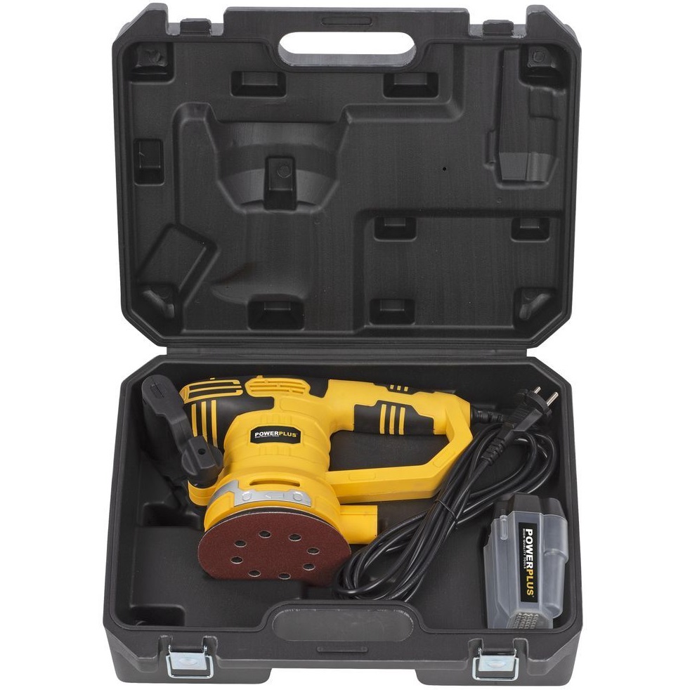 מלטשת אקצנטרית 125 ממ 450w כולל 3 אביזרים powerplus
