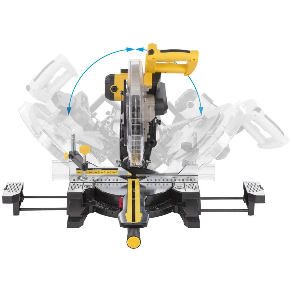 מסור גרונג טלסקופי דו-שיפועי 305 ממ powerplus 2000w