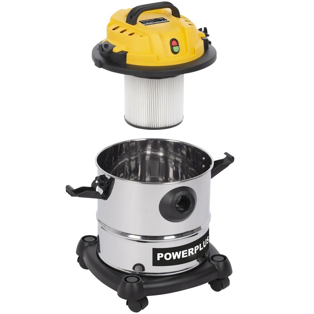 שואב אבק חבית יבש/רטוב כולל מפוח 20 ליטר powerplus
