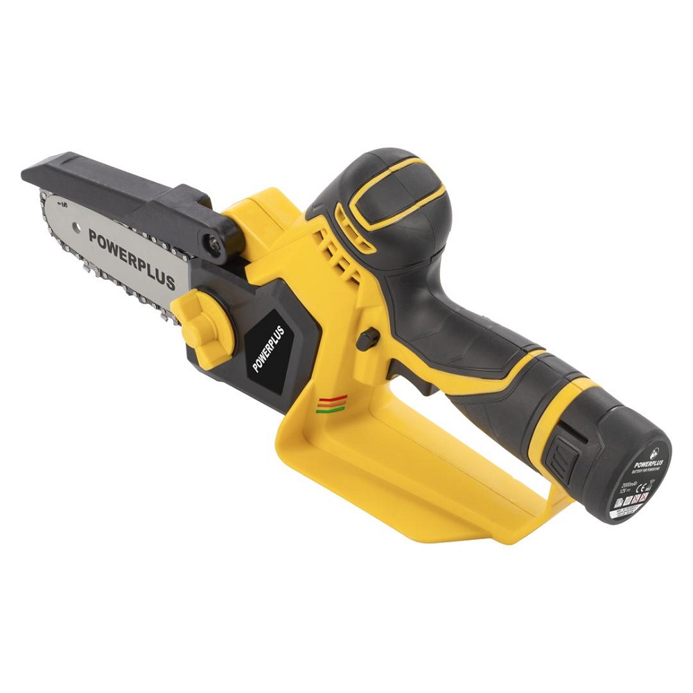 מסור גיזום נטען 100 ממ כולל סוללה 12v ומטען powerplus