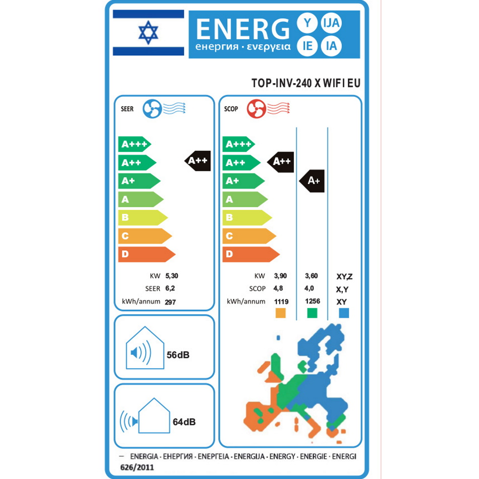 תווית אנרגיה - top-inv-240 x wifi eu - תלת פאזי tornado