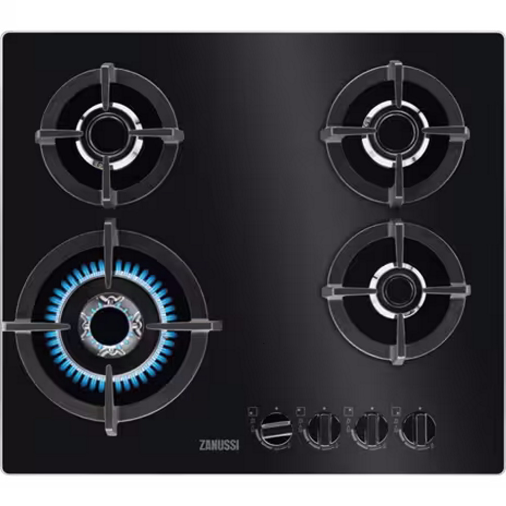 כיריים גז זכוכית 4 מבערים Zanussi &lrm;ZGO68420BA