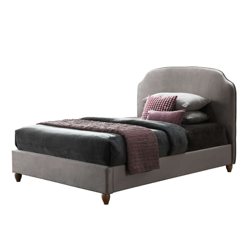 תמונה של מיטה זוגית 140x190 מרופדת בד קטיפתי home decor