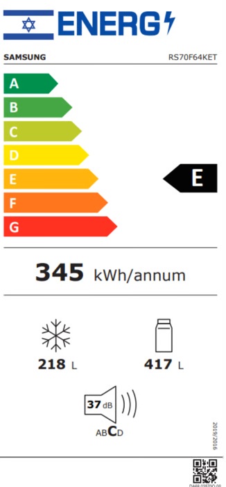 תווית אנרגיה - rs70f64ket samsung