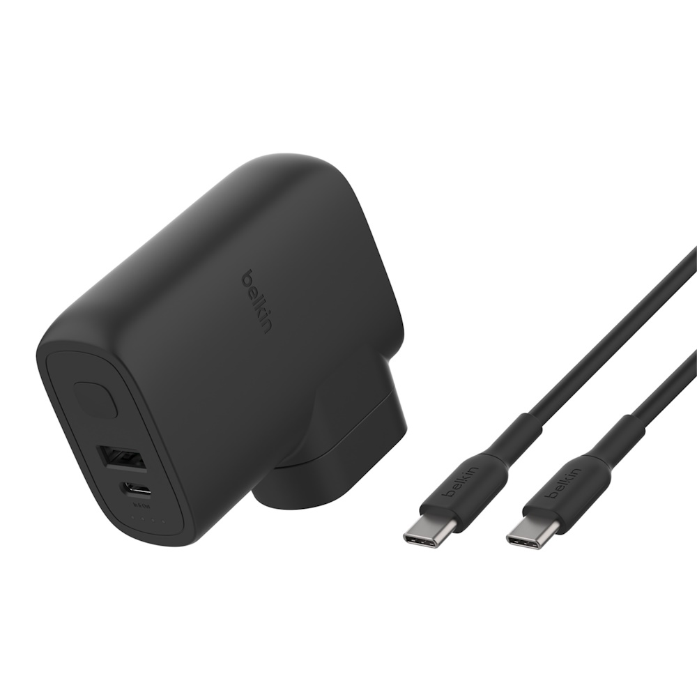 מטען קיר אוניברסלי 25w משולב סוללת גיבוי belkin 5,000 mah