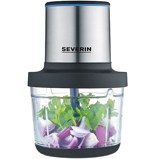 קוצץ מזון אלחוטי 1 ליטר כולל אביזר לקילוף שום severin