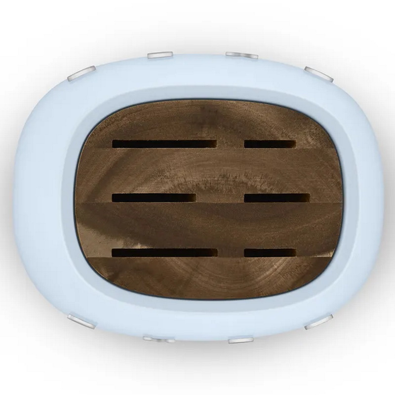 סט 6 סכינים שונים ומעמד מעוצב smeg