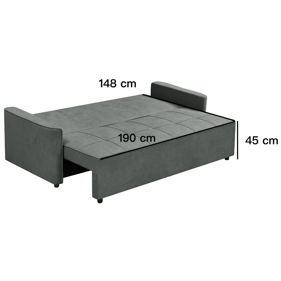 ספה נפתחת למיטה זוגית כולל ארגז מצעים home decor