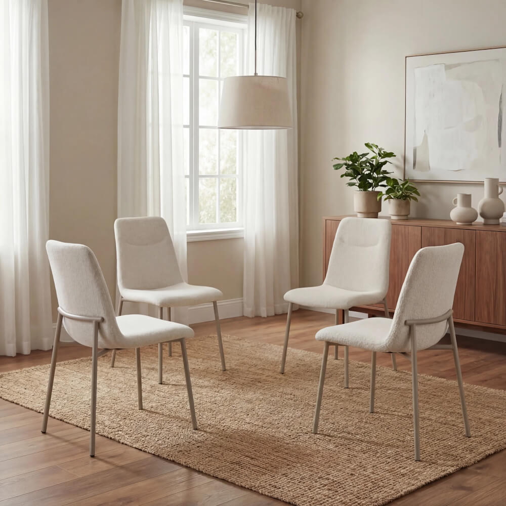 פינת אוכל נפתחת עגולה כולל 4 כיסאות home decor