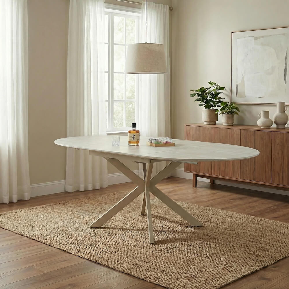 פינת אוכל נפתחת עגולה כולל 4 כיסאות home decor