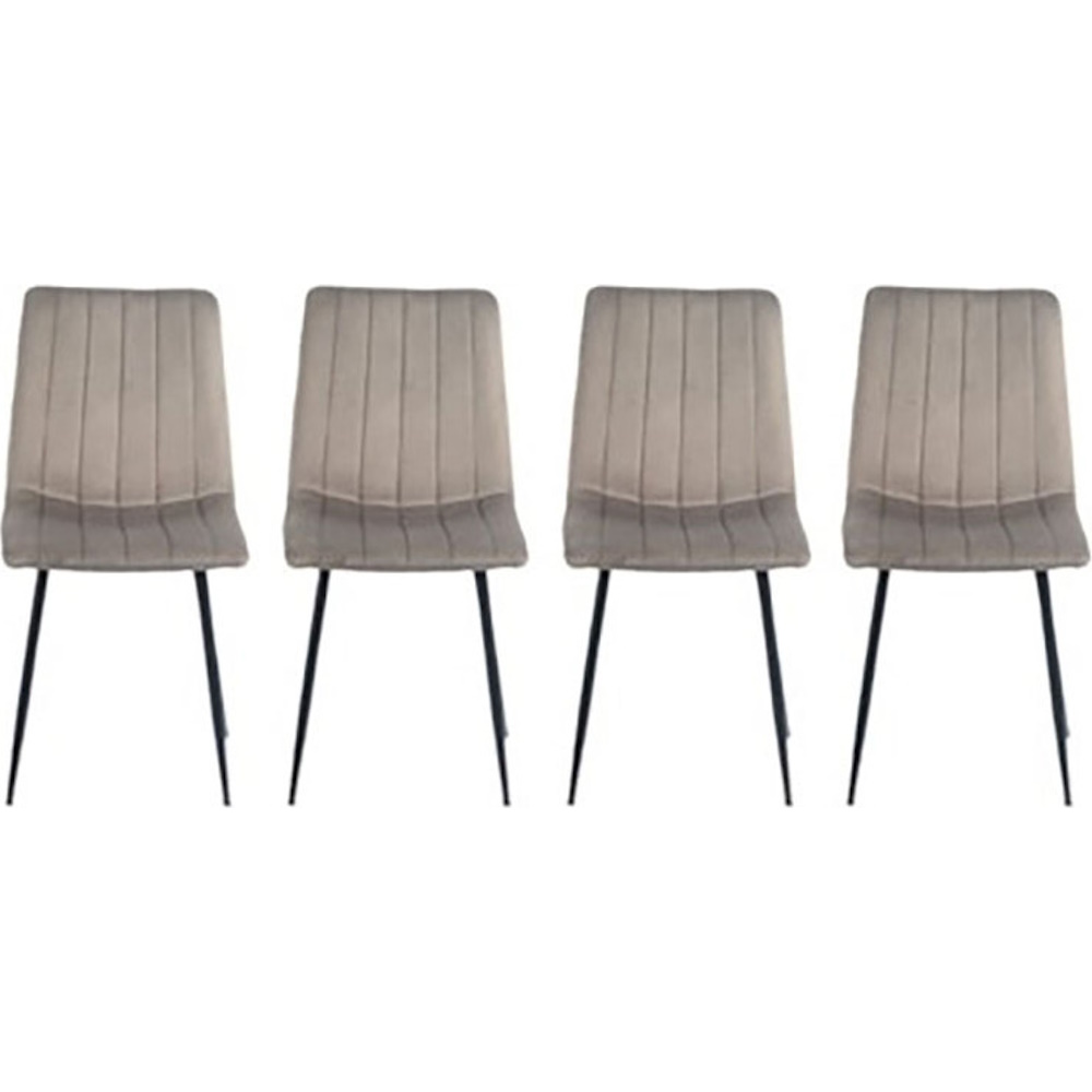 סט 4 כיסאות מרופדים לפינת האוכל Brand Direct &lrm;TORINO