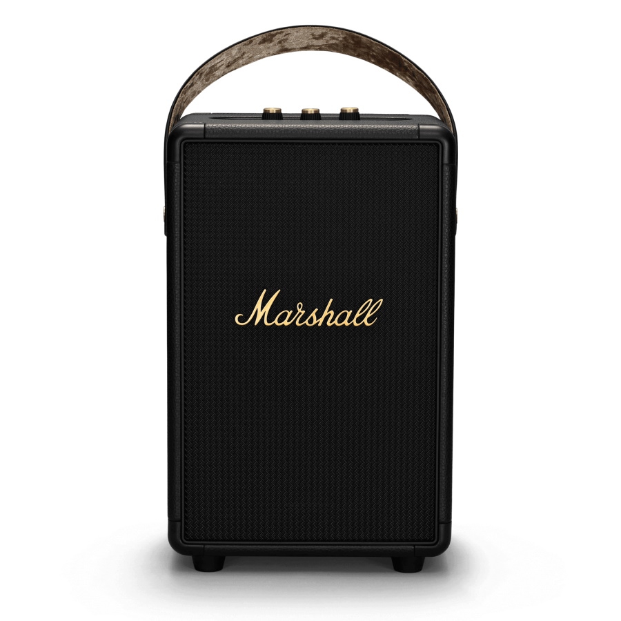סרטון - רמקול סטריאו נייד marshall  מארשל  tufton שחור משולב פליז