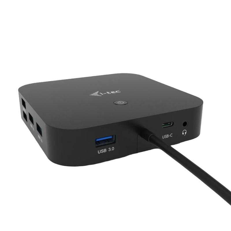 תחנת עגינה USB-C כולל תצוגה כפולה ומטען אוניברסלי I-Tec 112W &lrm;C31DUALDPDOCKPD100W