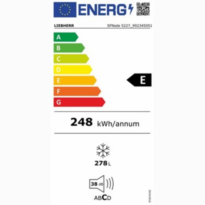 תווית אנרגיה - xrfsd 5220 נירוסטה liebherr