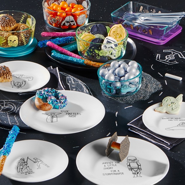 סט 8 צלחות מנה ראשונה מלחמת הכוכבים corning by corelle