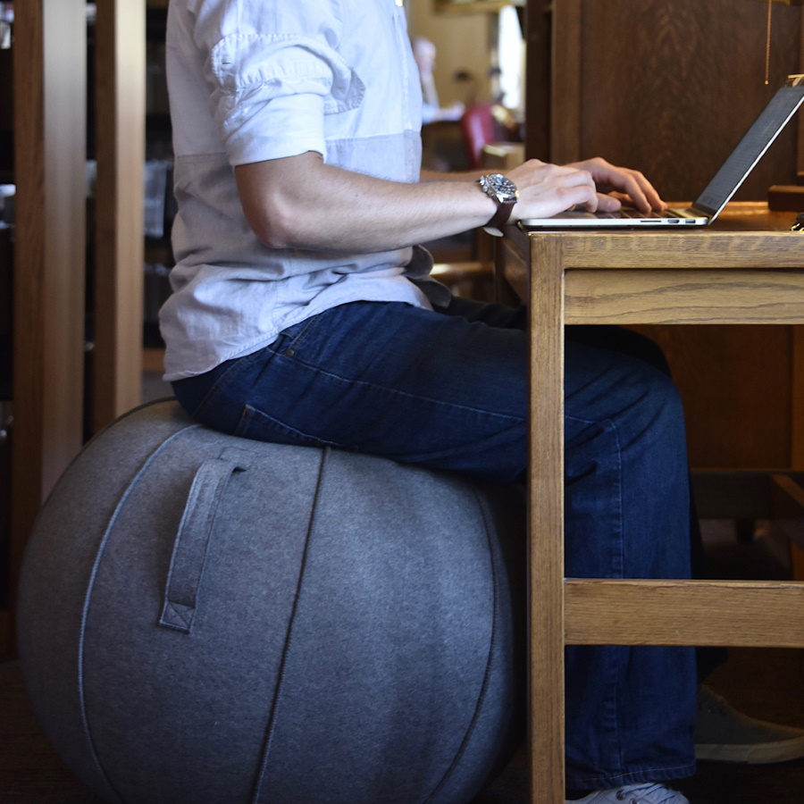 sitting ball home decor