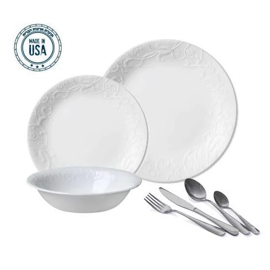 סט 84 חלקים ל 12 סועדים Corning By Corelle &lrm;z10065